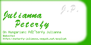 julianna peterfy business card